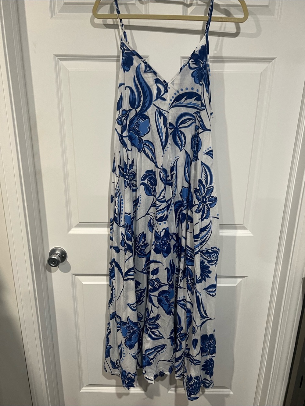 Haute Hippie White Dress with Blue Floral Print